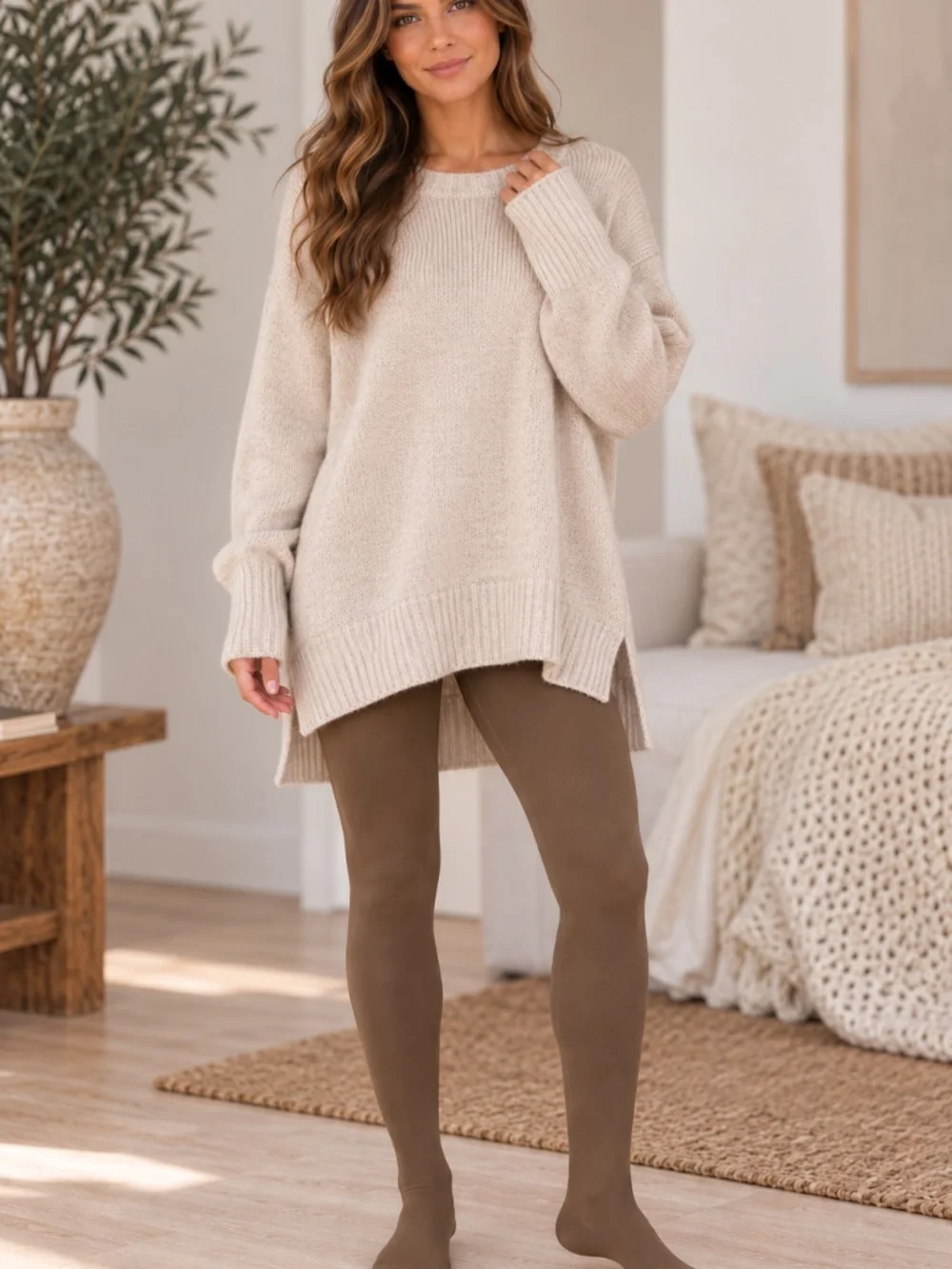 VertVie Fleece-Lined Thermal Leggings